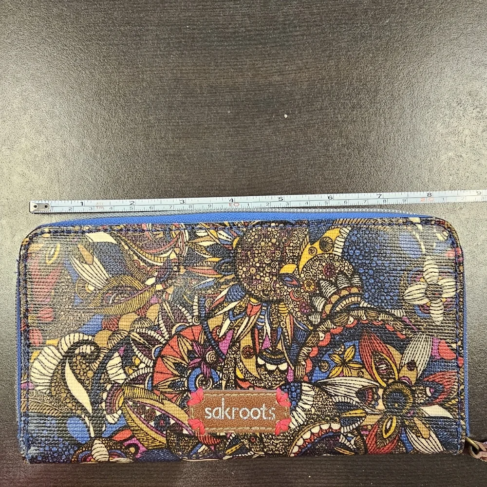 Sakroots Owl Mosaic Print Long Wallet